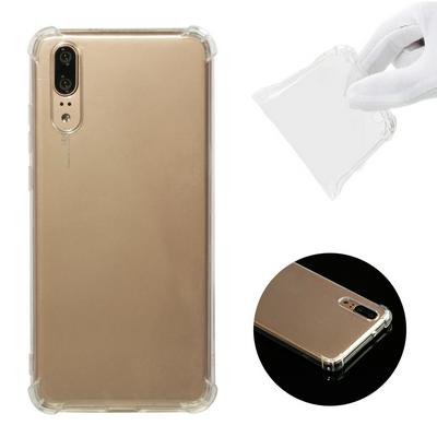 Shockproof Anti-Scratch Transparent Soft TPU Back Cover Protective Case for Huawei P20 