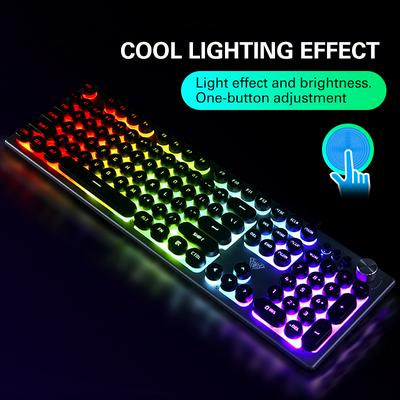 Aula T200 Bedrade Gaming Toetsenboard Mouse Combo 104 Checking Multimedia Button Mix Backlight Toetsenboard Gaming Set For Notebook Desktop