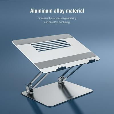 Adjustable Aluminum Alloy Laptop Holder Ergonomics Computer Raised Up Bracket Heat Release Foldable Laptop Stand 