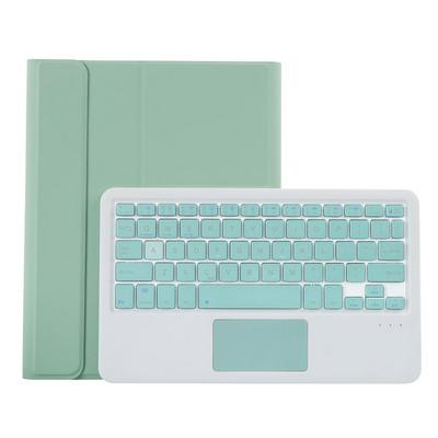 Detachable Bluetooth Green Keyboard + Microfiber Leather Protective Case for ipad air&air2&pro 9.7&2017 2018 9.7, with Touch Pad & Pen Slot & Holder