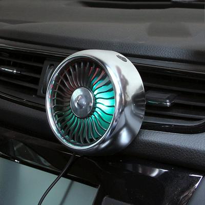  Car Auto USB Adjustable Cooling Dual Head Fan Low Noise  Cooler Air Fan 