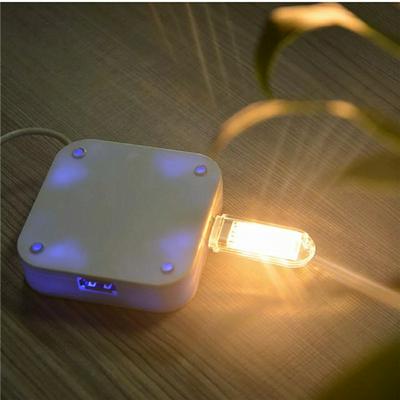 Mini 3LEDs/8LEDs Portable Warm White Reading Light USB Lighting Lamp Highlight LED Computer Charging Lights