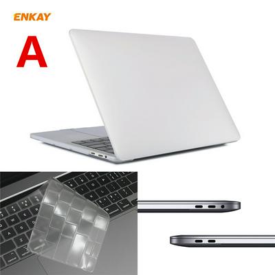 3 in 1 Scratch Resistant Laptop Case for Apple MacBook Pro 13 2020 (A2289/A2251) with Matte Case + EU Version TPU Keyboard Protective Film + Dust Plug 