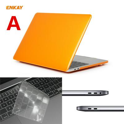 3 in 1 Scratch Resistant Laptop Case for Apple MacBook Pro 13 2020 (A2289/A2251) with Crystal Case + US Version TPU Keyboard Protective Film + Dust Plug 