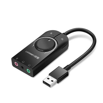 Ugreen Laptop PS4 Headset Sound Card Audio Interface External 3.5mm Microphone Audio Adapter Soundcard 
