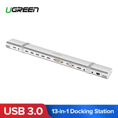 Ugreen Multi All-in-1 USB 3.0 naar HDMI DVI VGA Video Audio Converter Adapter USB HUB met SD/TF Kaartlezer USB Ethernet Adapter