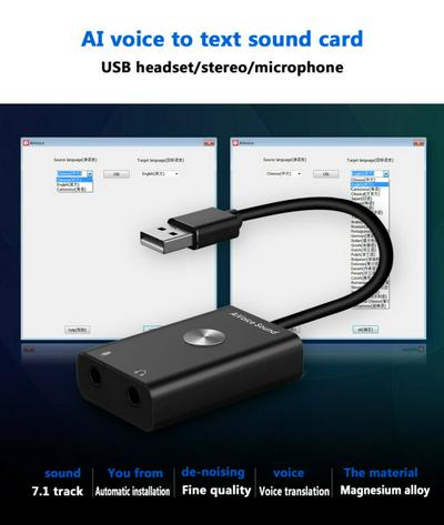 AI Voice Intelligent Voice Translation Machine Talk and Translate to 24 Languages Sound Card