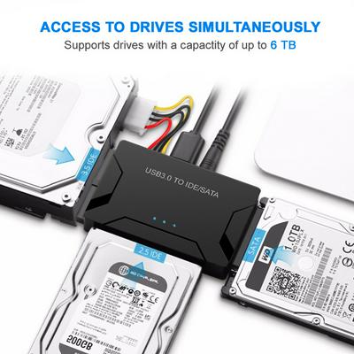 SATA to USB IDE to USB 3.0 2.0 Cable with 12V 2A Power Adapter for 2.5 3.5 Hard Disk HDD SSD