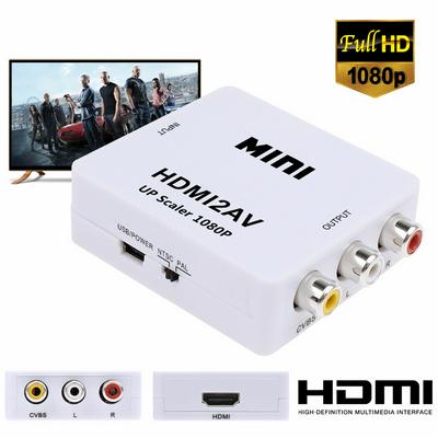 AY70 HDMI to AV Scaler 1080P HDMI Converter RCA CVSB L/R Component Video Adapter  