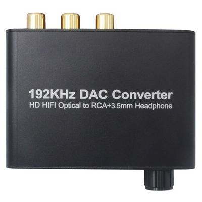 192kHz DAC Fiber Coax Converter 5.1 HD Digitale Audio Decoder Ondersteuning AC-3/DTS Volume Aanpassing Decoder