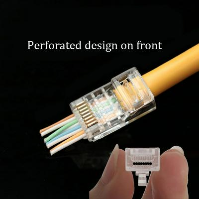 RJ45 Connector Cat6 RJ 45 Ethernet Plug Cat5e Utp 8P8C Cat 6 Network 8pin  