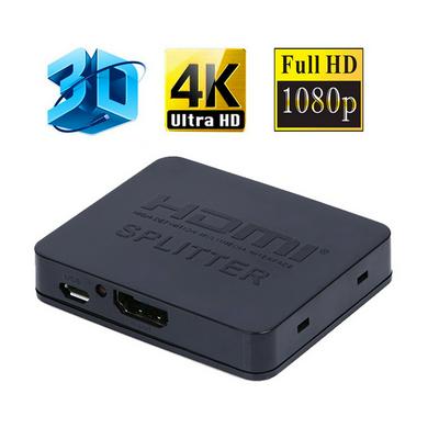 Mini 2 Port HDTV PS3 Notebook Set-top Boxes Player HDMI Splitter 1x2 1 in 2 Switcher 4k 3D 1080p HDMI Distributor 