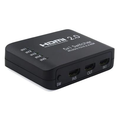 Mini 4K 5 In 1 Out HDMI 2.0 Box 5x1 HDR IR Control HDMI Switcher Audio Extractor 