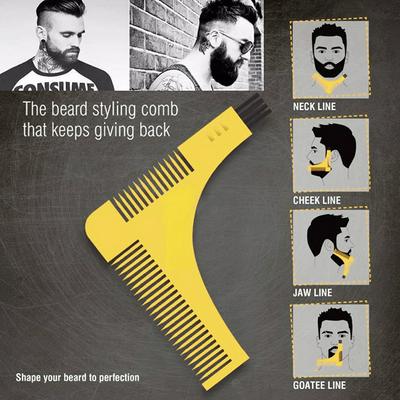 Beard Mold Carding Hair Cutting Tool Hair Beard Brush Comb Beard Shaper Trim Template for Gentlemen Men Boy 