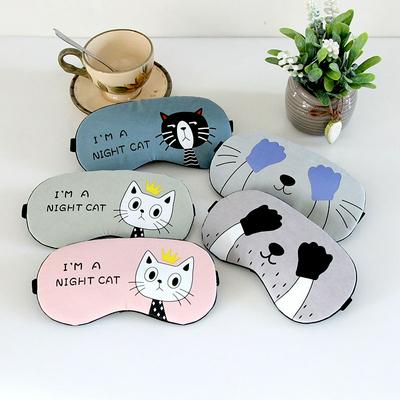 Sleeping Eye Cover Mask Lined Travel Shade Cover Rest Relax Sleep Blindfold 