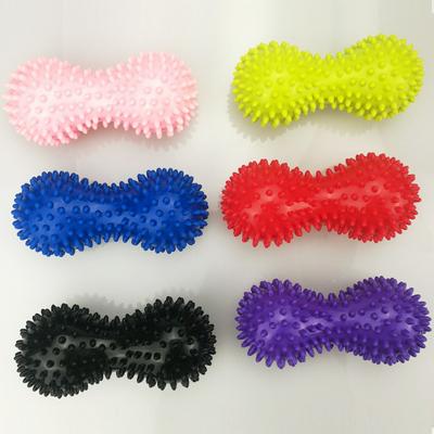 Peanut Shape PVC Fitness Sport Yoga Muscle Relaxation Trigger Point Foot Hand Foot Fitness Exercise Spiky Massage Ball 