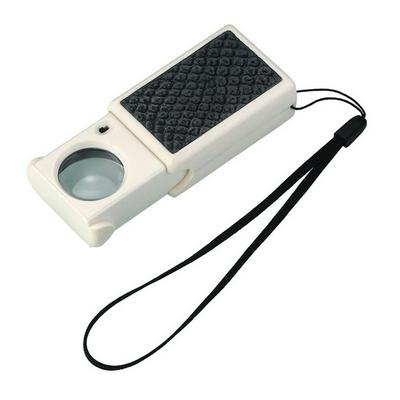 9881A LED Lighting Pocket Magnifier Counterfeit Jewelry Identification Loupe 45x Illuminated Pop-up 