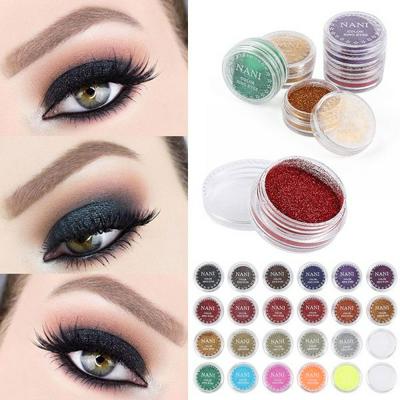 24 Colors Glitter Single Color Eye Shadow Palette Eyes Shimmer Powder Party Festival Eyes Makeup Tool 
