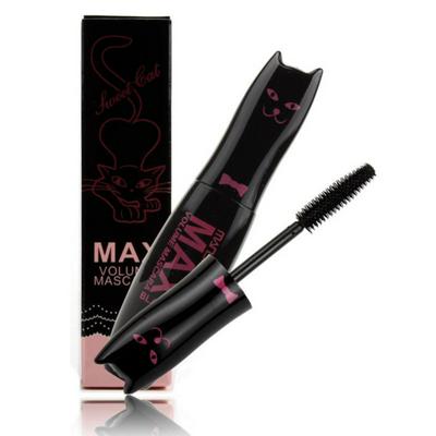 MANSHILI Cute Cat Professional Waterproof Max Natural Volume Curling Mascara Black Eyes Makeup Beauty Cosmetic