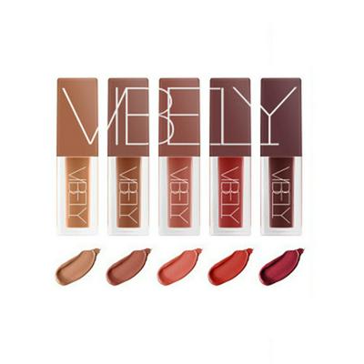 5PCS Velvet Lips Tint Liquid Matte Longlasting Lipstick VIBELY 5 Color Gift Box Lip Gloss Matte Glaze Liquid Lipstick Makeup  