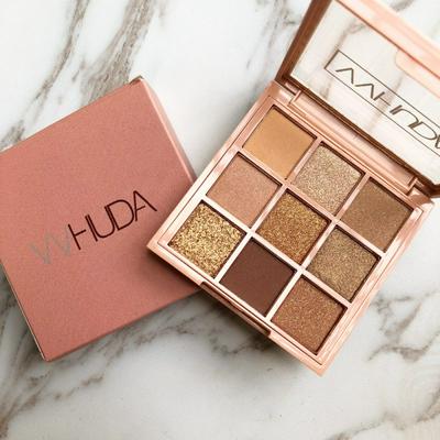 Eyeshadow Palette Makeup Cosmetics Diamond Glitter Metallic 9 Color Nude Creamy Pigmented Eye Shadow 