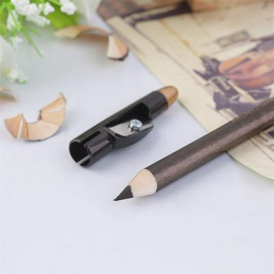 Women Wooden Waterproof Sweat-Proof Easy to Color Long-Lasting Eyebrow Pencil Makeup Tool with Sharpener Lid