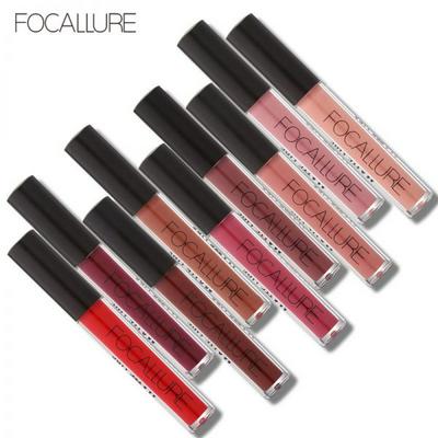 FOCALLURE Waterproof Matte Liquid Moisturizer Smooth Long Lasting Lip Gloss Cosmetic Beauty Makeup Lipstick 