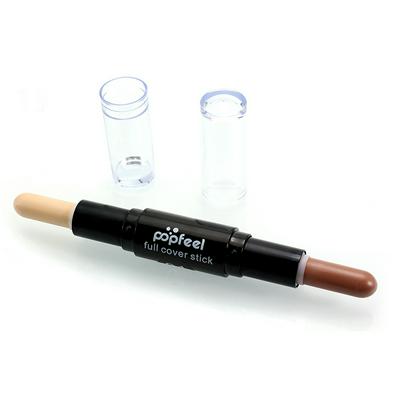 Popfeel Double-Ended 2 in 1 Contouring Highlighter Create 3D Face Makeup Concealer Stick Full Cover Blemish 