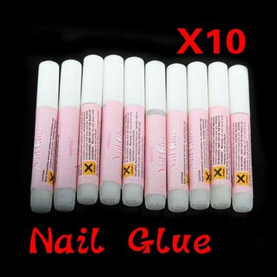 10pcs Mini Beauty Nail Glue False Art Decorate Tips Acrylic Glue Nail Accessories 2g High Quality Nail Glue