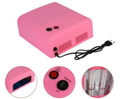 36w EU Plug UV Lamp Gel Drying Curing Nail Art Light Timer Dryer With 4pcs 365nm Lamp