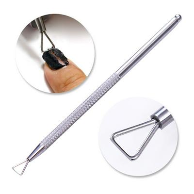 Stainless Steel Triangle Stick Rod UV Gel Nail Polish Remover Wet Paper Nail Care Nail Art Tool