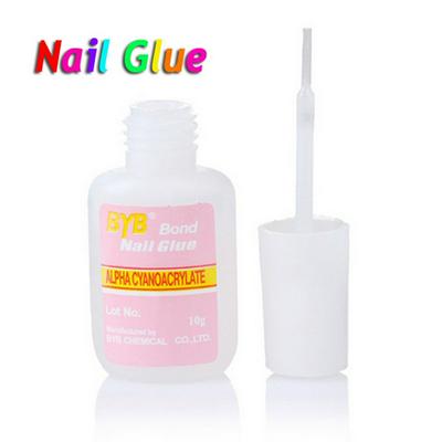 10g Paste False Nails Tips Glitter UV Acrylic Rhinestones Decoration BYB Nail Art Glue with Brush 