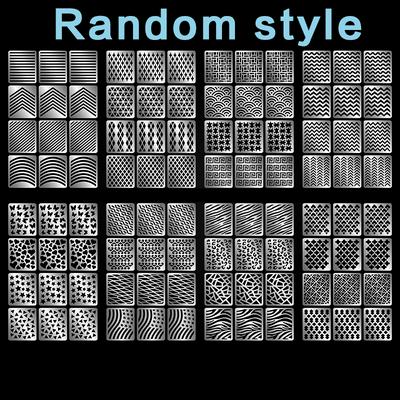 Women Nail Art Vinyl Stencil Manicure Stencil Stickers Stamp Template Decals Tool 