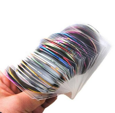 Mixed Colorful Nails Beauty Rolls Striping Decals Foil Tips Tape Line DIY Design Nail Art Stickers Nail Tools Decorations