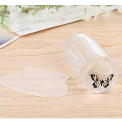 Unique Pure Clear Jelly Silicone Nail Art Stamper Scraper Nail Stamp Stamping Tools