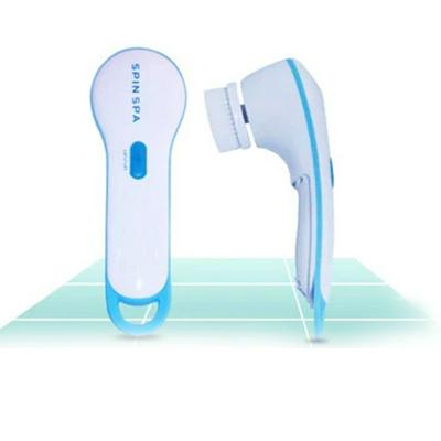 Portable Mini Rotary Cleaning Double-Head Exchangeable One-Button Start Face Massage Blackhead Remove Face Washing Cleaning Facial Brush Beauty Instrument