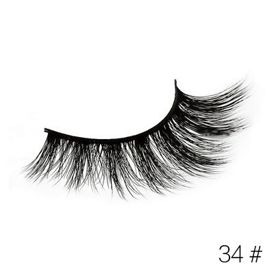SHIDISHANGPIN 1 Pair Thick Style Natural Long Makeup Full Strip 3D Mink Hair False Eyelashes           