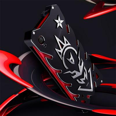 Luxury 3D Vulcan Series Armor Anti-Scratch Hard Aluminum Metal Bumper Full Protective Back Cover Case for vivo Y91