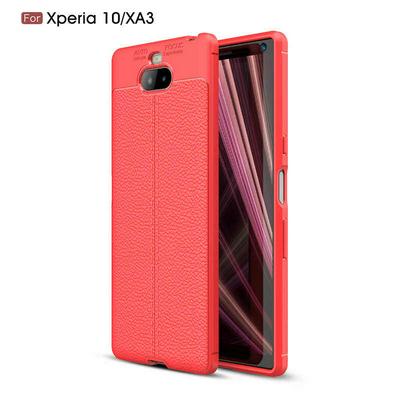 Litchi Pattern Anti-Scratch Anti-Drop Soft TPU Back Cover Protective Case for Sony Xperia 10 / XA3
