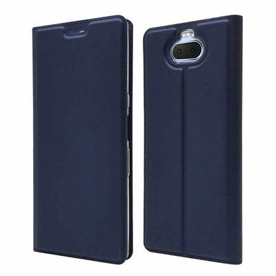 Voltage Solid Color Side Flip Shockproof PU Leather + Transparent Soft TPU with Card Slot and Stand Protective Case for Sony Xperia 10 / XA3