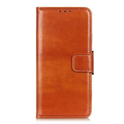 Crazy Horze Pattern Side Flip Shockproof PU Leather + Soft TPU Stand with Magnetic Buckle and Card Slots Case for Nokia 2.4