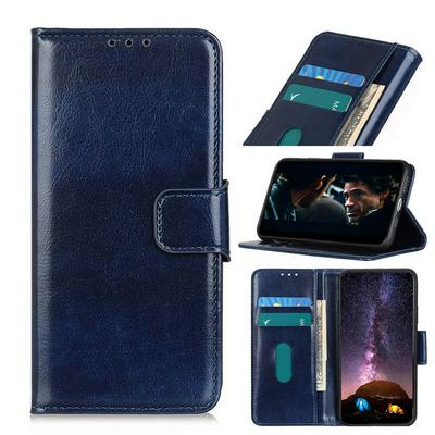 Big Buckle Crazy Horse Pattern Scratch Resistant PU Leather Phone Case with Stand and Card Slots for OnePlus Nord