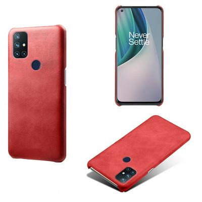 Extra Thinness Premium Cowhide Leather Vintage Shockproof All-Inclusive Hard PC + TPU Fashion Cover Case for OnePlus Nord N100