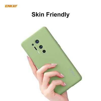 ENKAY ENK-PC082 Straight Edge Liquid Silicone Precise Hole Anti-fall Mobile Phone Protection Soft Case for OnePlus 8 Pro