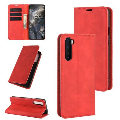 Pair Suck Left and Right Open Scratch Resistant PU Leather Phone Cover with Stand and Card Slots for OnePlus Nord
