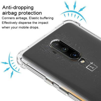 Four Corners Anti-Drop Anti-Scratch Transparent Soft TPU Back Cover Case for OnePlus 8
