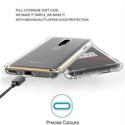 Four Corners Anti-Drop Anti-Scratch Transparent Soft TPU Back Cover Case for OnePlus 8 Pro