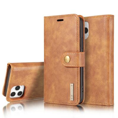 Two-fold Cowhide Pattern Scratch Resistant Detachable PU Leather Wallet Phone Case with Card Slots for iPhone 12(6.1)