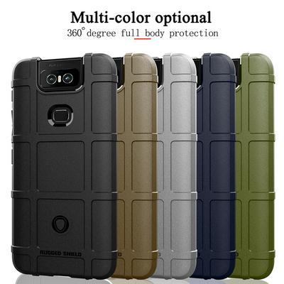 Anti-Fingerprint Anti-Slip Airbag Anti-Drop Heavy Armor Rugged Shield Matte TPU Back Cover Case for Asus Zenfone 6 ZS630KL / Asus Zenfone 6z / Asus Zenfone 6 2019