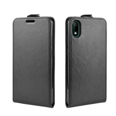 R64 Pattern Single Fold Edge Up and Down Vertical Flip PU Leather + Soft TPU with Card Slot and Magnetic Buckle Protective Case for Wiko Y7
